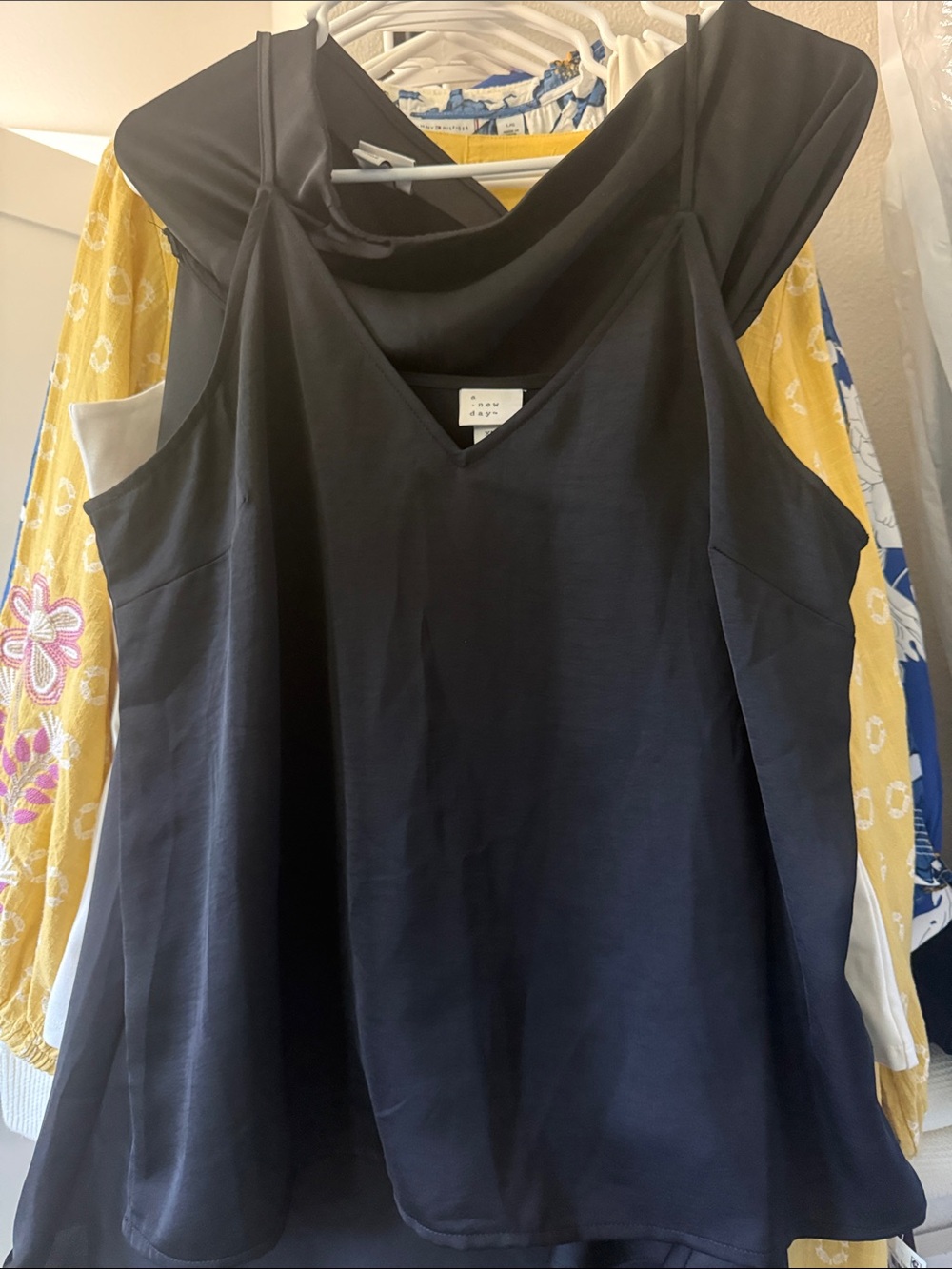a new day Black V-Neck Sleeveless Camisole & Skirt outfit L & XL